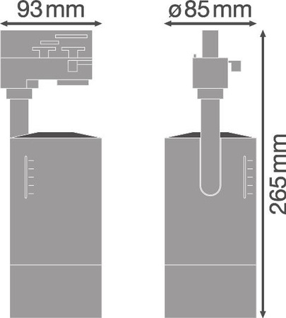 Oprawa LED Reflektor Szynowy 25W 1500lm 4000K Neutralna Ściemnialna 3-Fazowy Regulowany Czarny Tracklight Ledvance