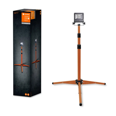 Naświetlacz Reflektor LED Lampa Akumulatorowy Na Statywie Przenośny Roboczy 20W 1700lm 4000K IP65 Grafitowy Worklight Ledvance