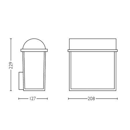Kinkiet Ogrodowy Lampa Elewacyjna Zewnętrzna 2x E27 IP44 Czarna Harvest Philips