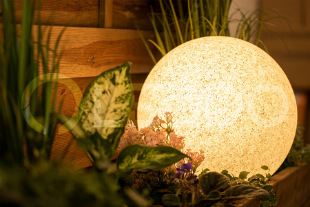 Lampa Zewnętrzna Ogrodowa Wbijana 230V E27 KULA 40cm Kamienna