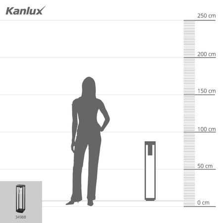 Lampa Ogrodowa Zewnętrzna VIMO E27 IP44 80cm Słupek Czarna Kanlux