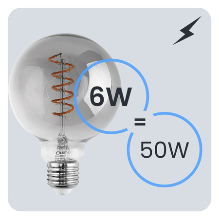 3x Żarówka LED E27 Kula G95 6W = 50W Ozdobna Dekoracyjna 360° LUMILED