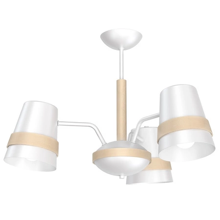 Lampa Sufitowa Żyrandol VENEZIA Biała 3xE27 Milagro