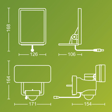 Naświetlacz Solarny LED 6W 1000lm 5000K IP44 z Czujnikiem Ruchu i Zmierzchu Biała Tylus Ultra Efficient Philips