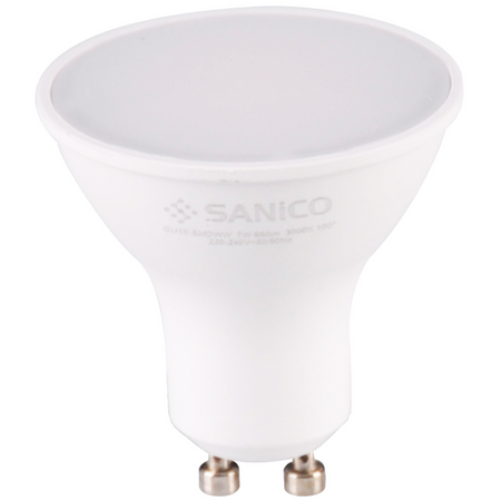 Żarówka LED GU10 7W 650lm 3000K Ciepła 100° Sanico Goldlux