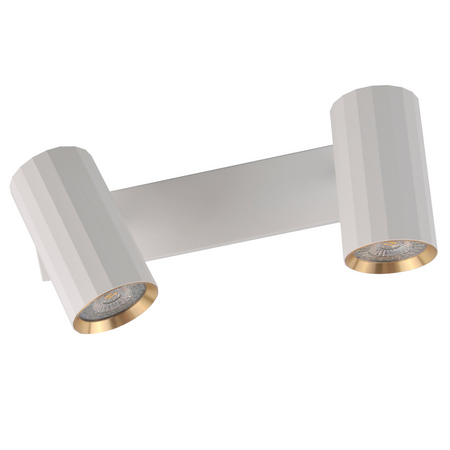 Oprawa Ścienno-Sufitowa Reflektor Punktowy 2x GU10 Biała Złota NICEA Sanico Goldlux