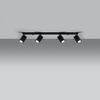 Lampa Sufitowa Oprawa Natynkowa 4x GU10 SPOT TUBA Reflektor Ruchoma Minimalistyczna Kwadratowa Czarna Nowoczesna Merida Sollux