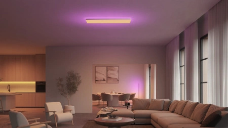 Panel LED Lampa Sufitowa Natynkowa 120x30 cm 67W 4800lm IP20 White and Color Ambiance RGB + TW Biała Inteligentna SMART Zigbee Bluetooth Datura Philips HUE