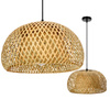 Lampa Wisząca Dekoracyjna Zwis Bambusowa E27 Boho Baku Kobi