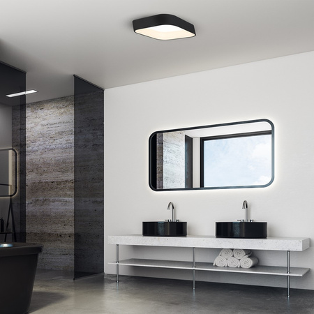 Plafon natynkowy ASTRO 24W 4000K LED Kwadratowy Klosz Czarny ML6356 Milagro Metal + Akryl