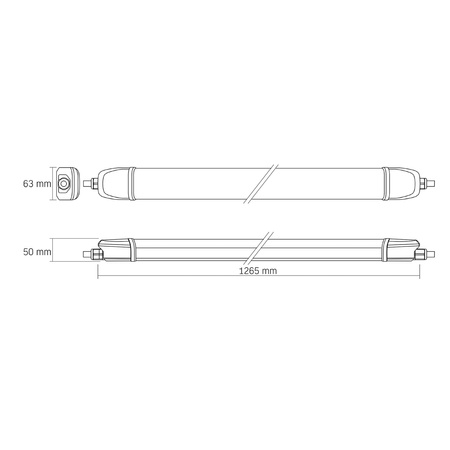 Oprawa Liniowa LED 20W 3200lm 5000K Neutralna 140° 120cm IP65 Biała Natynkowa Videx