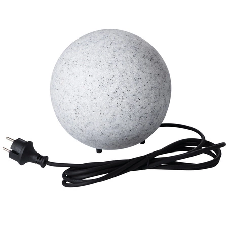 Lampa Ogrodowa Zewnętrzna Wbijana STONO KAMIENNA KULA E27 IP65 30cm Szara KANLUX