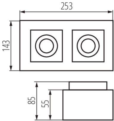 Oprawa natynkowa halogenowa SPOT ruchoma STOBI 2xGU10 biała Kanlux