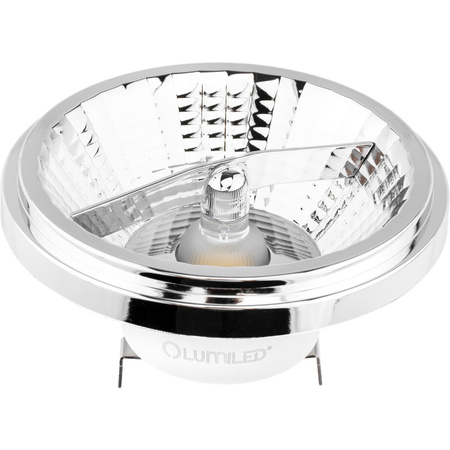 10x Żarówka LED G53 Reflektor AR111 15W = 100W 1521lm 3000K Ciepła 24° 12V Srebrna LUMILED