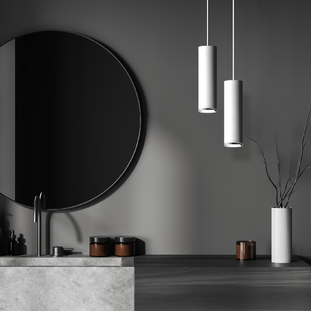 Lampa Sufitowa Wisząca Zwis GU10 Biała IP44 TURYN Sanico Goldlux