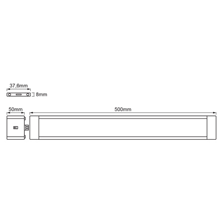 Lampka LED Podszafkowa Listwa 18W 980lm 3000K Ciepła z Czujnikiem Ruchu Biały Cabinet Ledvance