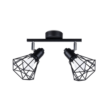 Lampa Sufitowa Listwa Oświetleniowa 2x E14 Żyrandol Geometryczna Geometryczna Czarna Nowoczesna Artemis Sollux