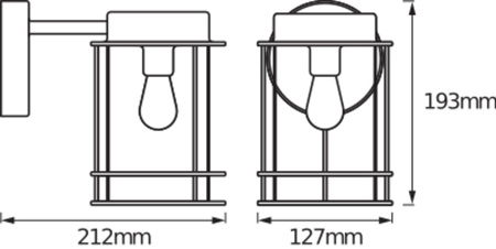 Kinkiet Ogrodowy Lampa Elewacyjna Zewnętrzna Latarnia E27 Aluminium IP44 Endura Osram