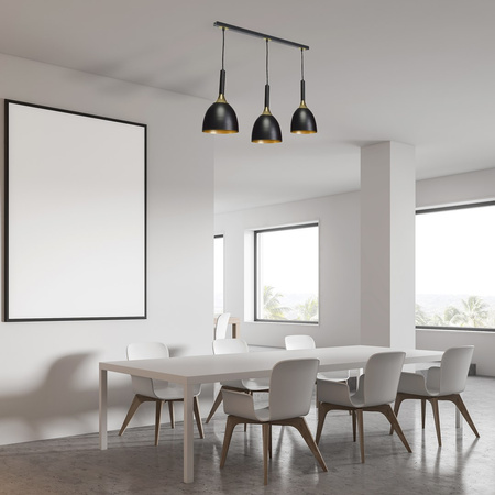 Lampa wisząca czarno złota MiLAGRO 3xE27 CLARK