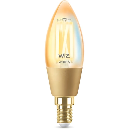 Żarówka LED E14 Świeczka C35 4.9W = 25W 370lm 2000-5000K TW FILAMENT Bursztynowa Inteligentna SMART WiFi Bluetooth Aplikacja WiZ