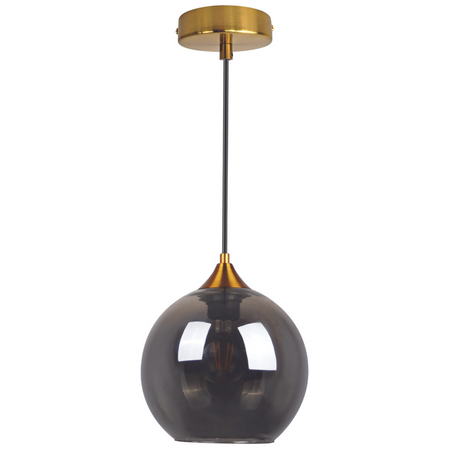 Lampa Sufitowa Wisząca Zwis E27 Złota Szara Damar Sanico Goldlux