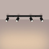 Lampa Sufitowa Reflektor Tuba Spot 4x GU10 Czarna Karbon Deep Space SL.1584 Sollux