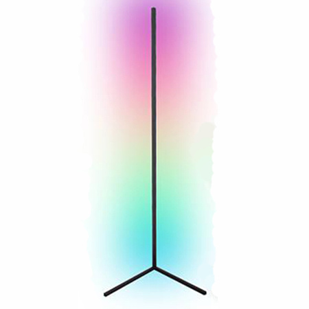 Lampa Stojąca Narożna Podłogowa Czarna 20W RGB Zmiana Kolorów Pilot