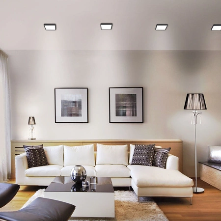 Plafon LED Lampa Sufitowa Natynkowa 15W 1850lm 4000K Neutralna Czarna Videx