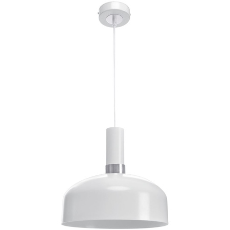 Lampa wisząca biała/chrom żyrandol MiLAGRO MALMO 1x E27