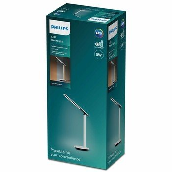 Lampka Biurkowa LED 5W 130lm 2700-5000K USB Biała Ivory Philips
