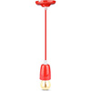 Lampa Wisząca Oprawa E27 Porcelanowy klosz czerwony z kablem VT-7998 V-TAC