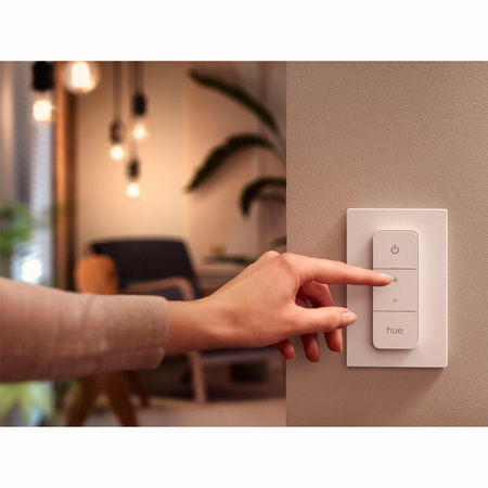 Oprawa Sufitowa Natynkowa LED Spot Pillar Biały 2x5W CCT PHILIPS HUE Bluetooth Zigbee + Przełącznik Dimmer Switch