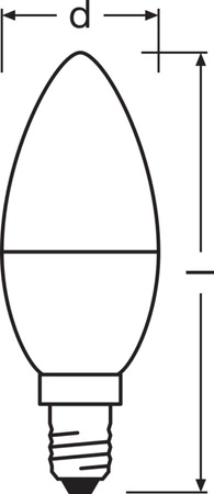 Żarówka LED B35 E14 Świeczka 4.9W = 40W 470lm 2700K Ciepła 220° BASE Osram