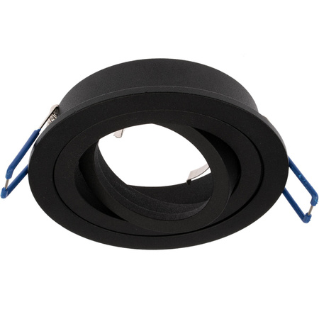 Zestaw Oprawa HALOGENOWA Tuba Spot Ruchoma MIDI GU10 Okrągła Czarna 20mm + LED GU10 6W 3000K LUMILED