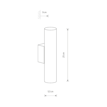 Kinkiet Ścienny Lampa Natynkowa 2x GU10 Biała Nowoczesna EYE WALL 8073 Nowodvorski