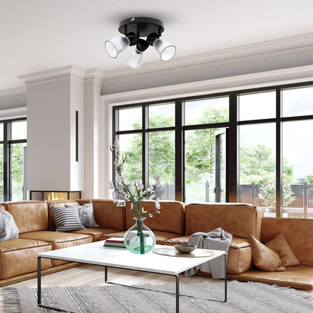 Lampa Sufitowa BEST Czarna 3xE14 Okrągła Milagro