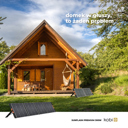 Panel Bateria Solarna Fotowoltaiczna Przenośna Składana Sunflash 300W KOBI