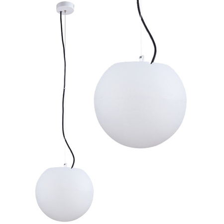 Lampa Wisząca Ogrodowa Zewnętrzna CUMULUS M 9715 E27 IP65 45 cm Zwis Biała Nowoczesna Nowodvorski