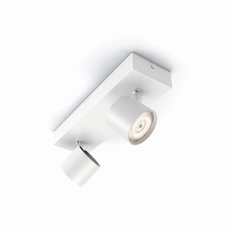 Lampa Sufitowa Reflektor LED 9W 1000lm 2200-2700K Ściemnialna WarmGlow Biała Star Philips