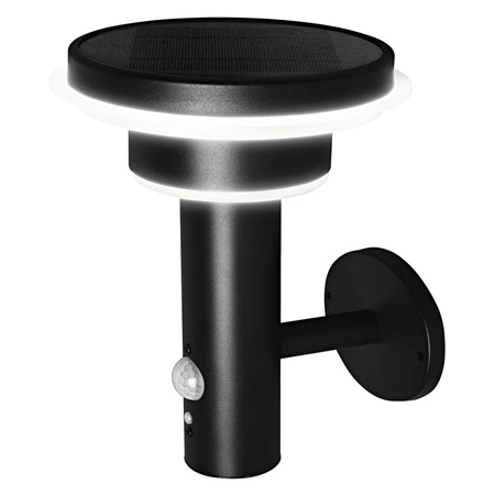 Lampa Ogrodowa Zewnętrzna Kinkiet Elewacyjny LED 6W 400lm 3000K IP44 Czarny Z Czujnikiem Ruchu i Zmierzchu Endura Ledvance