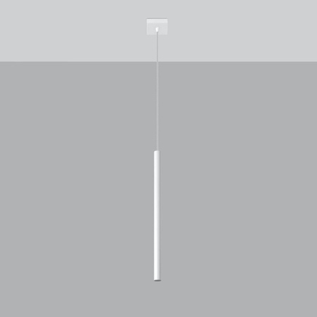 Lampa Sufitowa Wisząca Tuba G9 Zwis Tubularna Biała Nowoczesna Pastelo Sollux