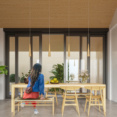 Lampa Sufitowa Wisząca Zwis GU10 Tuba Ruchoma Geometryczna Brązowa Skandynawska Sula Sollux