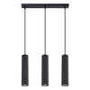 Lampa Wisząca Sufitowa Zwis Tuba Spot 3x GU10 Czarna Karbon Deep Space SL.1575 Sollux