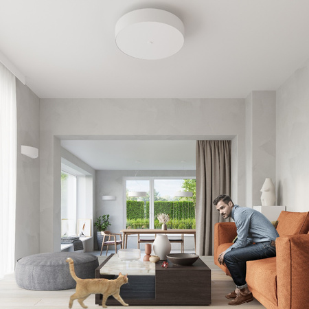 Lampa Sufitowa Plafon LED SKALA 6xE27 Oprawa Okrągła 80cm Biała SOLLUX