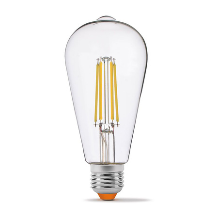 Żarówka LED E27 ST64 Edison 6W = 50W 630lm 4000K Neutralna 360° FILAMENT Ściemnialna Videx