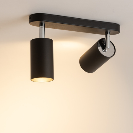 Lampa Sufitowa Oprawa Natynkowa Reflektor Punktowa 2x GU10 Czarna Nowoczesna EYE SPOT 6020 Nowodvorski