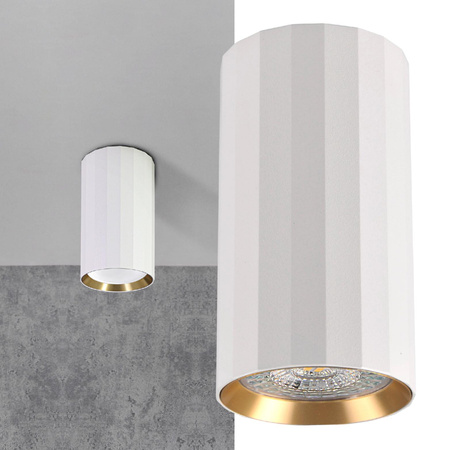 Oprawa Natynkowa Punktowa Spot GU10 Biała Złota NICEA Sanico Goldlux