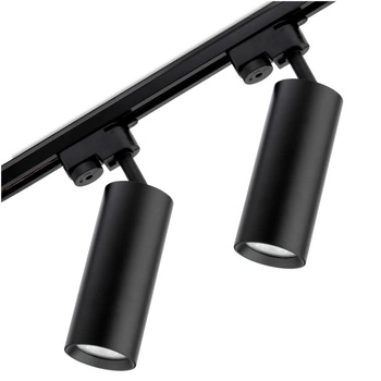 Zestaw Szyna Oświetleniowa Szynoprzewód 1 m + 2x Reflektor Szynowy RITI GU10 Czarny LUMILED