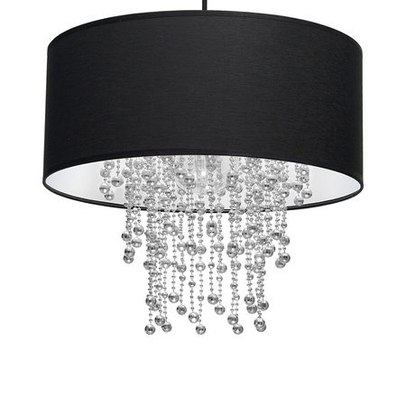 Lampa wisząca ALMERIA 1xE27 Elegancka Sznury Korali Chrom MLP6431 Milagro Metal + Tworzywo sztuczne+ Tkanina