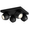Lampa sufitowa Reflektor LED Spot Buckram Czarny 4x 5W CCT PHILIPS HUE Bluetooth + Przełącznik Dimmer Switch